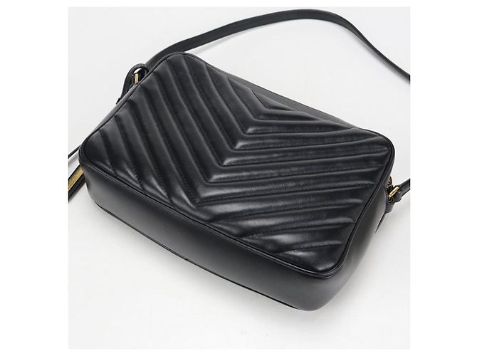 Borsa a spalla in pelle nera Saint Laurent Nero - vista 2