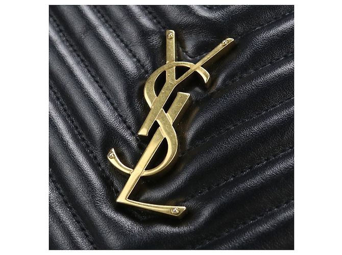 Borsa a spalla in pelle nera Saint Laurent Nero - vista 4