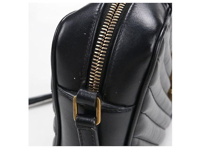 Borsa a spalla in pelle nera Saint Laurent Nero - vista 5