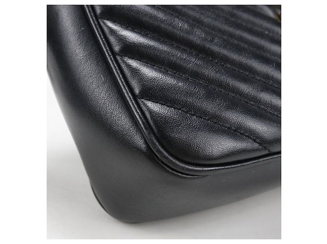 Borsa a spalla in pelle nera Saint Laurent Nero - vista 6
