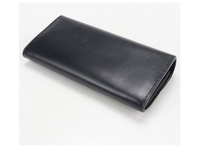 Céline Cartera Larga Celine (doble) en piel de ternera negra Negro - vista 2