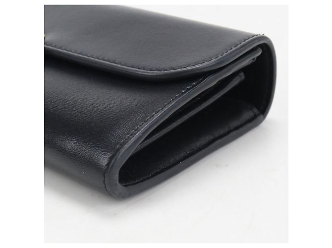 Céline Cartera Larga Celine (doble) en piel de ternera negra Negro - vista 7