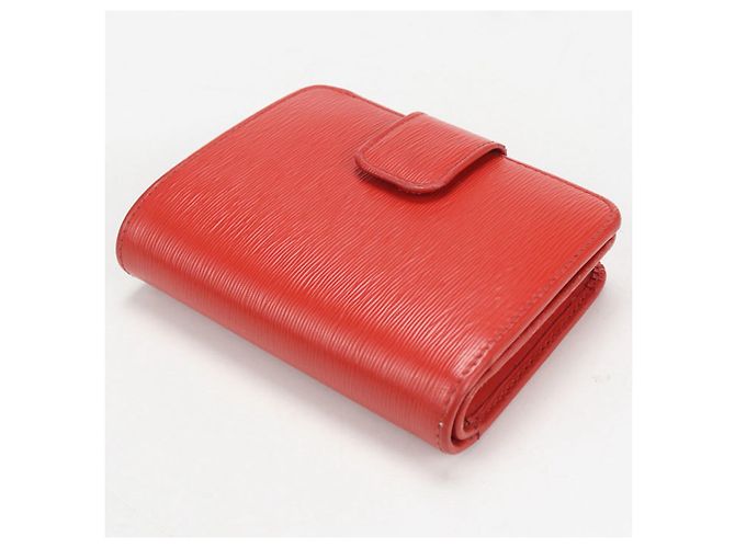 Vitello Cartera bi-fold Prada en cuero rojo Roja - vista 2