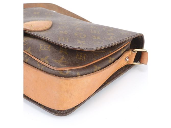 Borsa a Spalla Cartouchiere Monogramma Louis Vuitton Marrone Bianco - vista 3
