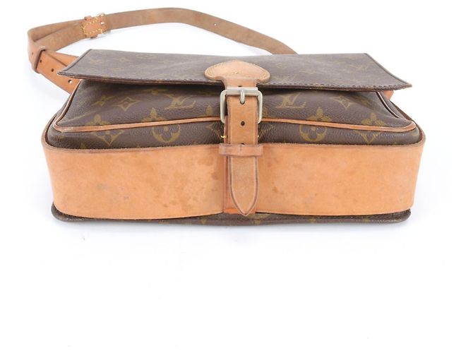 Borsa a Spalla Cartouchiere Monogramma Louis Vuitton Marrone Bianco - vista 4
