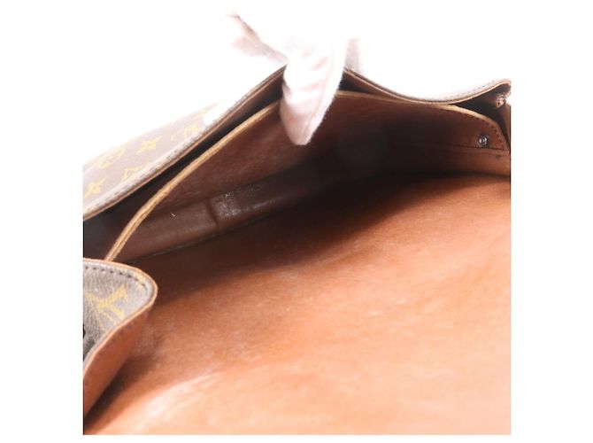 Borsa a Spalla Cartouchiere Monogramma Louis Vuitton Marrone Bianco - vista 7
