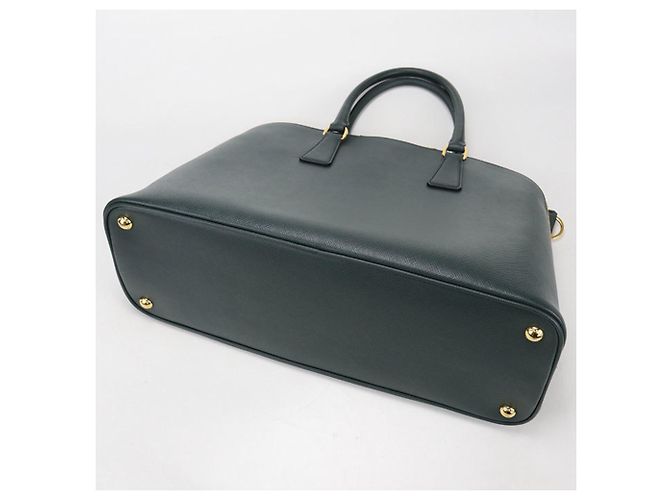 Prada Saffiano Lederhandtasche Grün - Ansicht 2