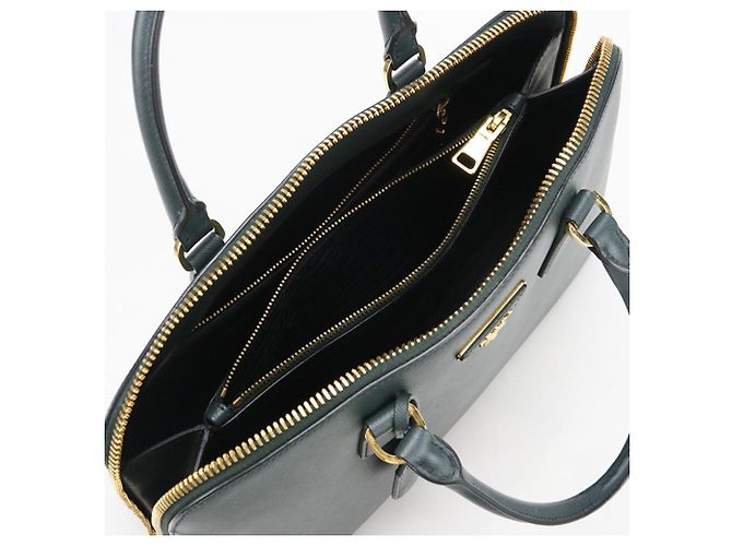 Prada Saffiano Lederhandtasche Grün - Ansicht 3