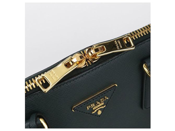 Prada Saffiano Lederhandtasche Grün - Ansicht 5