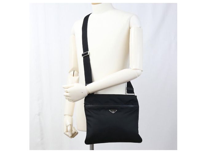 Borsa a tracolla nera da uomo Prada Nero - vista 9