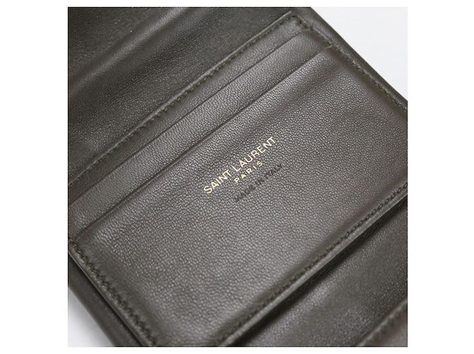 Cartera plegable Saint Laurent en gris Castaño - vista 5