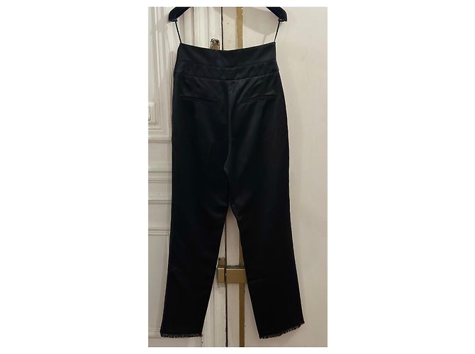 Pantalones de satén negro Chanel - vista 3