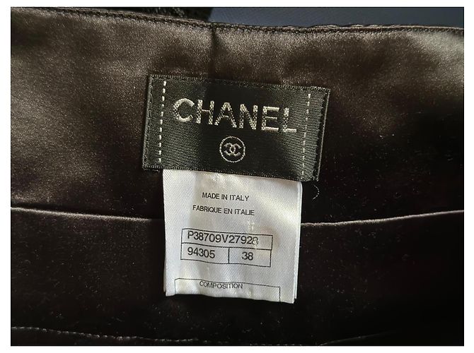 Pantalones de satén negro Chanel - vista 4