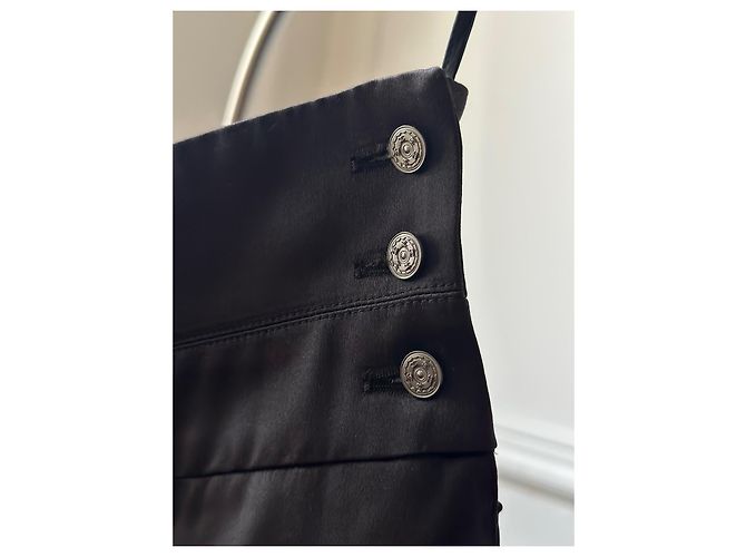 Pantalones de satén negro Chanel - vista 7