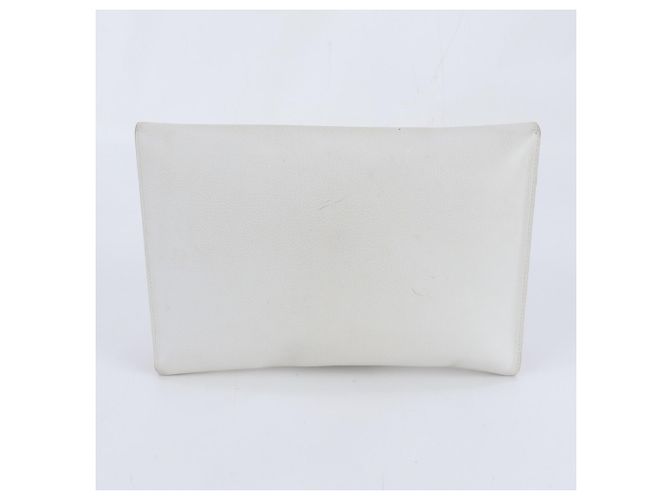 Clutch in pelle Pochette Rio di Hermès Bianco - vista 2