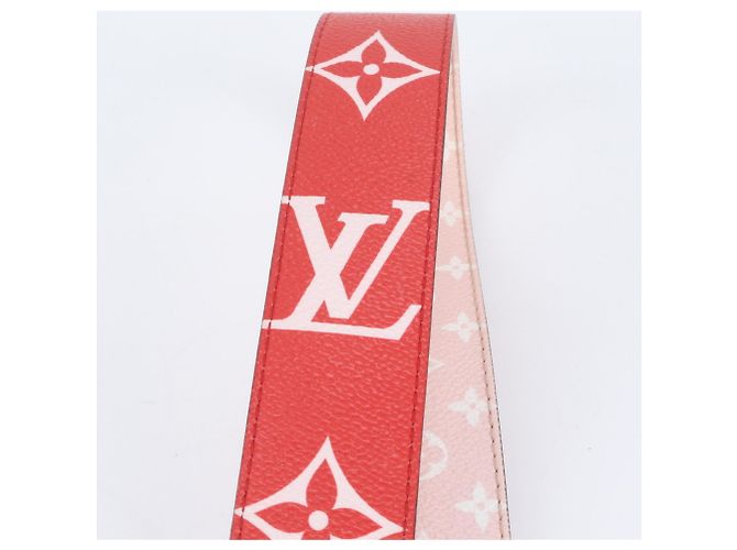 Louis Vuitton Monogram Riesen Leder Schultergurt Pink Weiß Rot - Ansicht 2