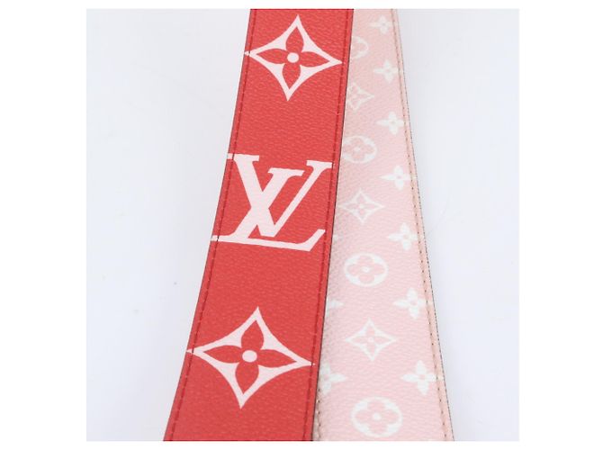 Louis Vuitton Monogram Riesen Leder Schultergurt Pink Weiß Rot - Ansicht 3