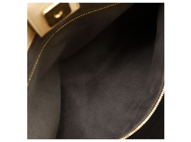 Fendi Beige Piccola Borsa Selleria FF in Pelle - vista 4