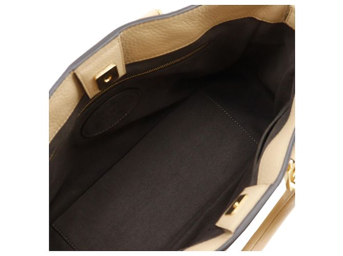 Fendi Beige Piccola Borsa Selleria FF in Pelle - vista 5