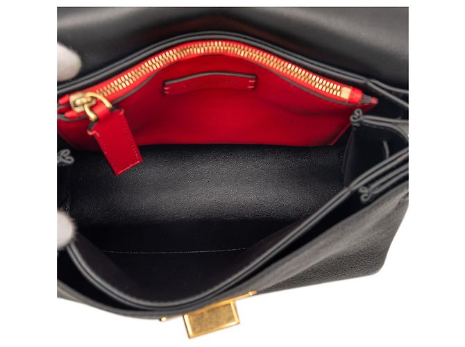 Borsa a Spalla Valentino Rossa Piccola Vring in Pelle di Vitello Colorblock - vista 4