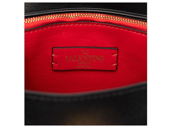 Borsa a Spalla Valentino Rossa Piccola Vring in Pelle di Vitello Colorblock - vista 5