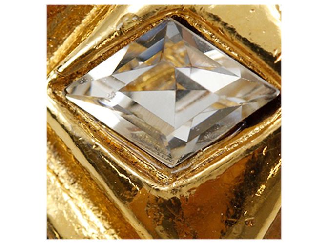 Orecchini a clip a forma di diamante placcati in oro Chanel D'oro - vista 11