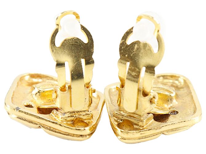 Orecchini a clip a forma di diamante placcati in oro Chanel D'oro - vista 3