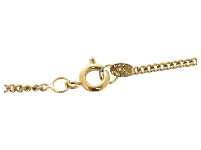 Chanel Gold CC Emaille Anhänger Halskette - Ansicht 3