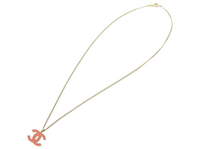 Chanel Gold CC Emaille Anhänger Halskette - Ansicht 4