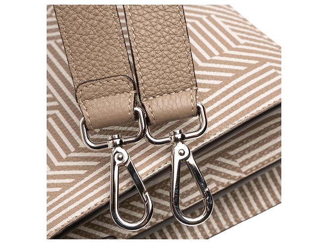 Borsa Peekaboo ISeeU piccola in pelle Zucca marrone Fendi Taupe - vista 11