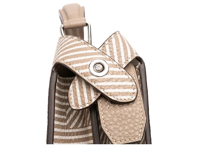 Borsa Peekaboo ISeeU piccola in pelle Zucca marrone Fendi Taupe - vista 8