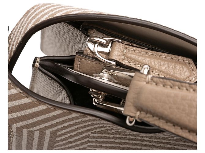 Borsa Peekaboo ISeeU piccola in pelle Zucca marrone Fendi Taupe - vista 9