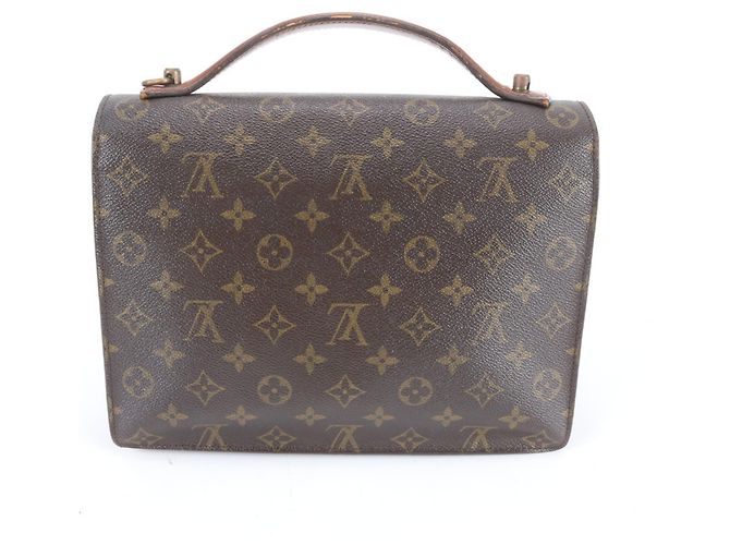 Borsa in pelle Monceau M51185 Monogramma Louis Vuitton Marrone - vista 2