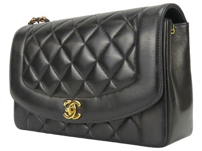 Borsa a Spalla Chanel Diana Nero - vista 3