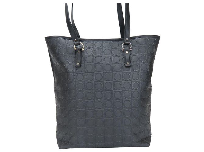 Borsa Tote Gancini di Salvatore Ferragamo Nero - vista 2