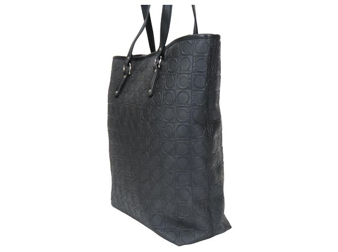 Borsa Tote Gancini di Salvatore Ferragamo Nero - vista 3