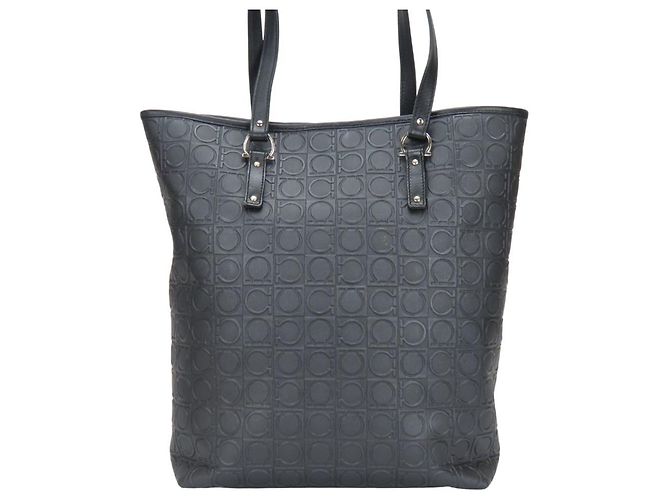Borsa Tote Gancini di Salvatore Ferragamo Nero - vista 4