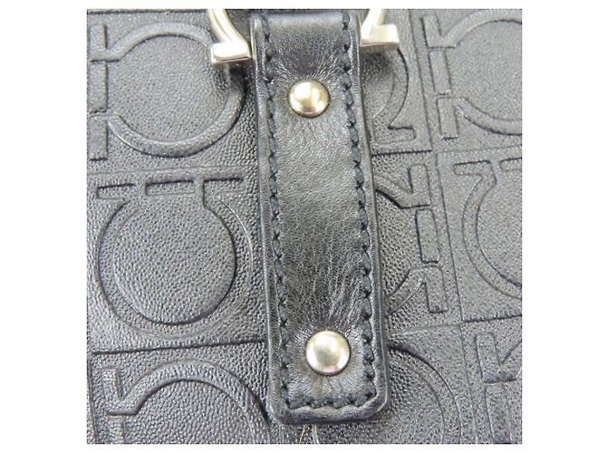 Borsa Tote Gancini di Salvatore Ferragamo Nero - vista 6