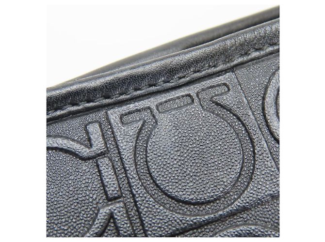 Borsa Tote Gancini di Salvatore Ferragamo Nero - vista 7