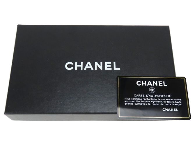 Billetera bi-fold Chanel en piel de ternera granulada azul - vista 20