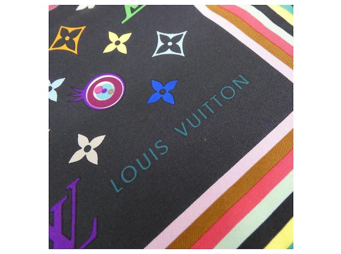 Bufanda de seda negra Louis Vuitton Negro - vista 2