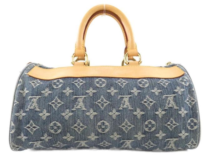 Borsa Boston Neo Speedy in denim Monogram Louis Vuitton Blu - vista 2