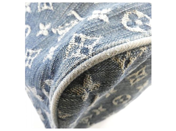 Borsa Boston Neo Speedy in denim Monogram Louis Vuitton Blu - vista 3