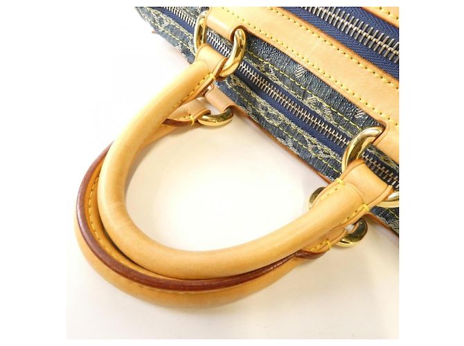 Borsa Boston Neo Speedy in denim Monogram Louis Vuitton Blu - vista 5