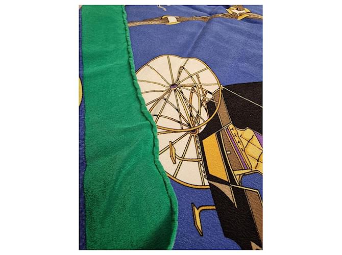 Bufanda de seda Hermès Paris Azul Multicolor Verde - vista 6