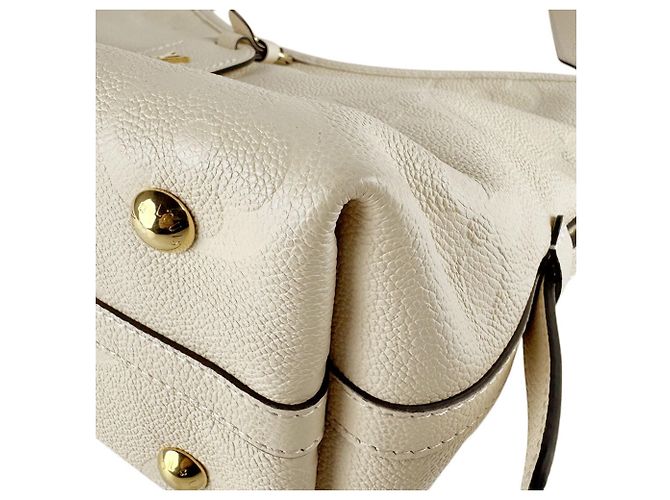 Borsa a Spalla Monogram Empreinte Louis Vuitton Beige Crudo - vista 9