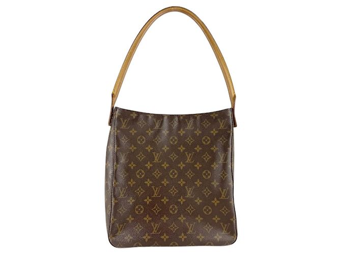 Borsa a Spalla Louis Vuitton Monogram Looping GM Marrone Monogramma - vista 3