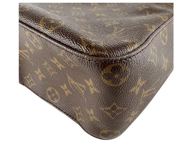 Borsa a Spalla Louis Vuitton Monogram Looping GM Marrone Monogramma - vista 9
