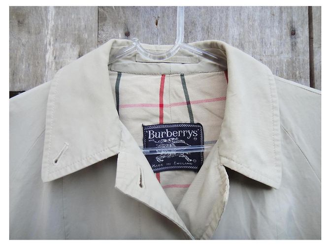 Impermeable Burberry Beige de Gabardina de Algodón - vista 4