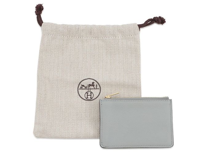 Monedero Roulis de Hermès en Gris Mouette Castaño - vista 14